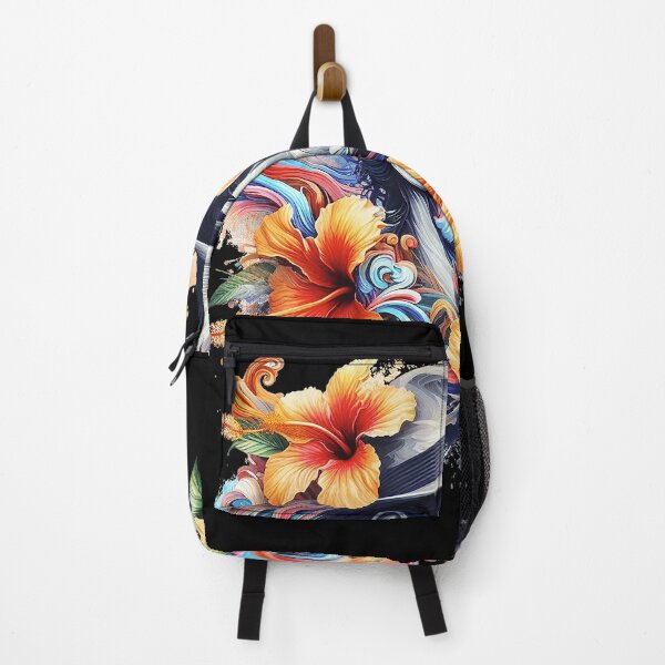 Item preview, man in hat and hibiscus flowers designed and sold by NEUMANN ArtWear Boutique.