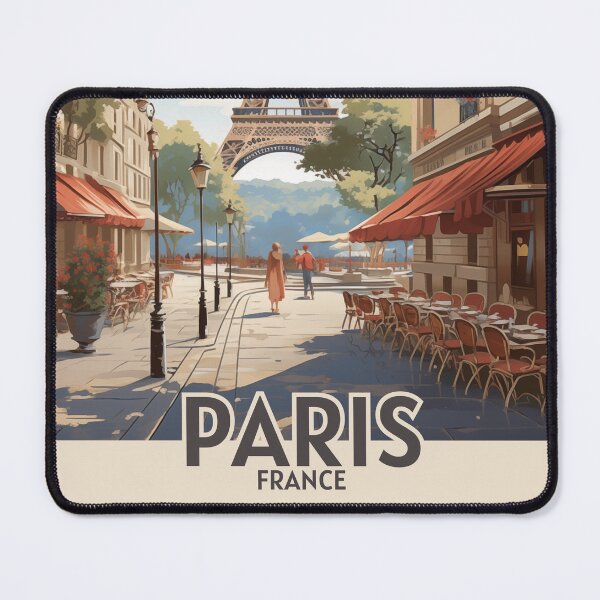 Item preview, Retro Vintage Paris Poster with Eiffel Tower - Travel Poster designed and sold by BrushstrokesA.