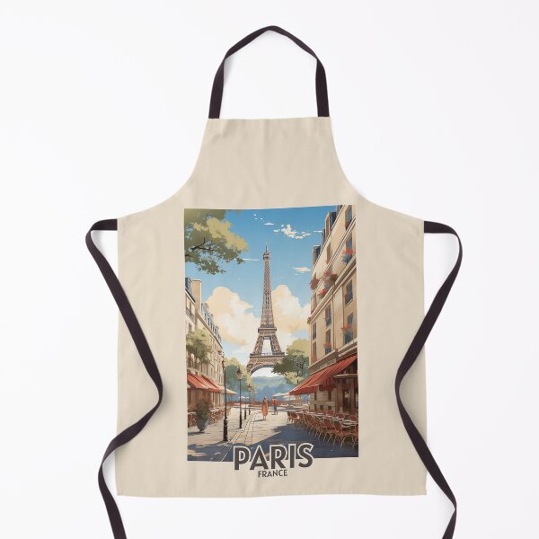 Item preview, Retro Vintage Paris Poster with Eiffel Tower - Travel Poster designed and sold by BrushstrokesA.