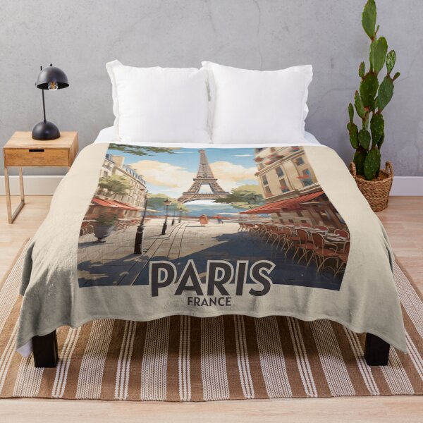 Item preview, Retro Vintage Paris Poster with Eiffel Tower - Travel Poster designed and sold by BrushstrokesA.