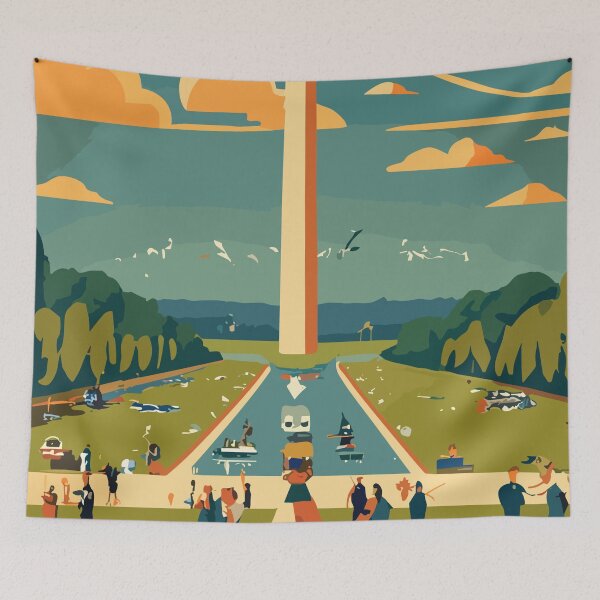 Item preview, A Vintage Travel Art of Washington DC - US  designed and sold by GoodOldVintage.