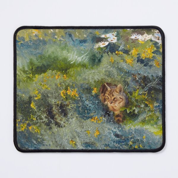 Item preview, Cat in a Meadow of Flowers - Abstract designed and sold by tomorrowsart.