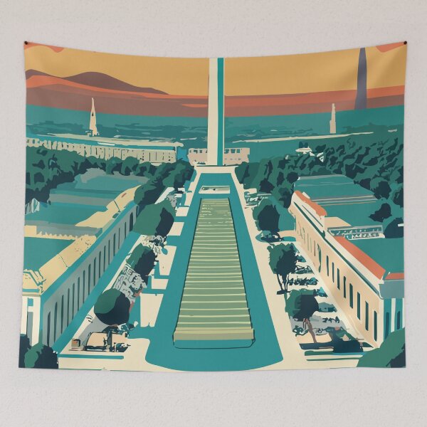 Item preview, A Vintage Travel Art of Washington DC - US  designed and sold by GoodOldVintage.
