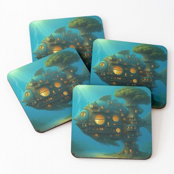 Item preview, Underwater City of Fish and Trees designed and sold by Sarah Curtiss.