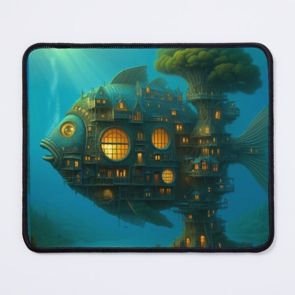 Item preview, Underwater City of Fish and Trees designed and sold by Sarah Curtiss.
