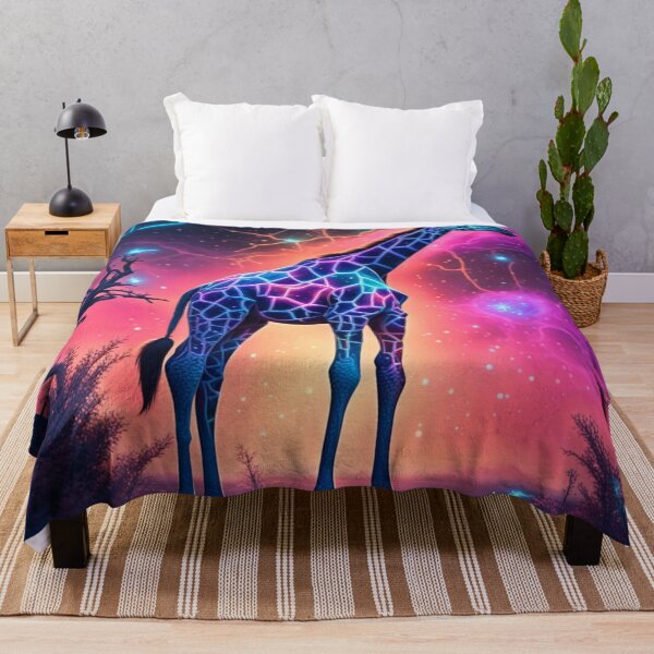 Item preview, Cosmic Elegance: Astral Giraffe in Neon Constellations designed and sold by javaoverride.