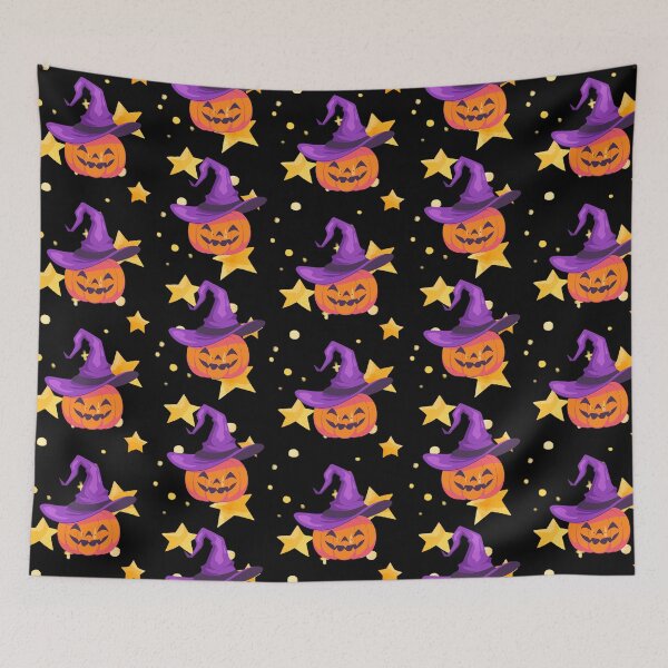 Item preview, Pumpkin Stars Halloween Pattern designed and sold by BettySpicer.