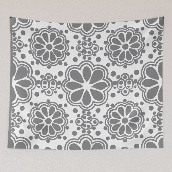 Item preview, GRAY ABSTRACT PATTERNS WHITE ART designed and sold by sharlesart.