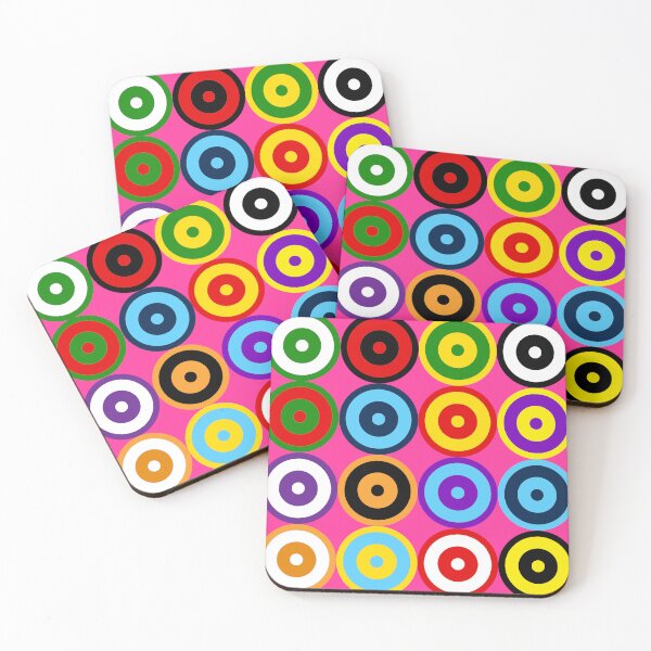 Item preview, PINK Multi-pattern Retro Mod Roundel designed and sold by ModSupporters.