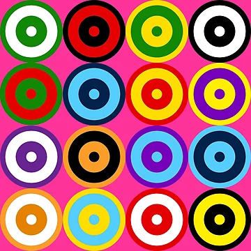 Artwork thumbnail, PINK Multi-pattern Retro Mod Roundel by ModSupporters