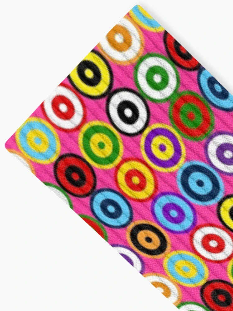 Thumbnail 2 of 5, Socks, PINK Multi-pattern Retro Mod Roundel designed and sold by ModSupporters.