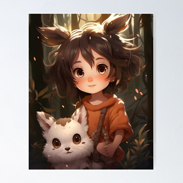 Premium Photo | 3D squirrel character in anime style with lighting effect