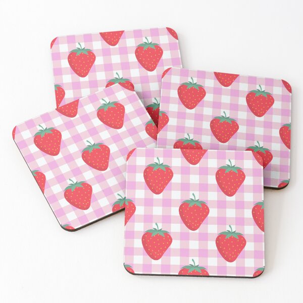Item preview, Tartan Strawberry Cottage Core Pattern designed and sold by BettySpicer.