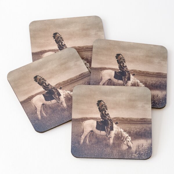 Item preview, Native American on Horseback, Oasis in the Badlands 1905 Edward S Curtis designed and sold by RocketshipRetro.
