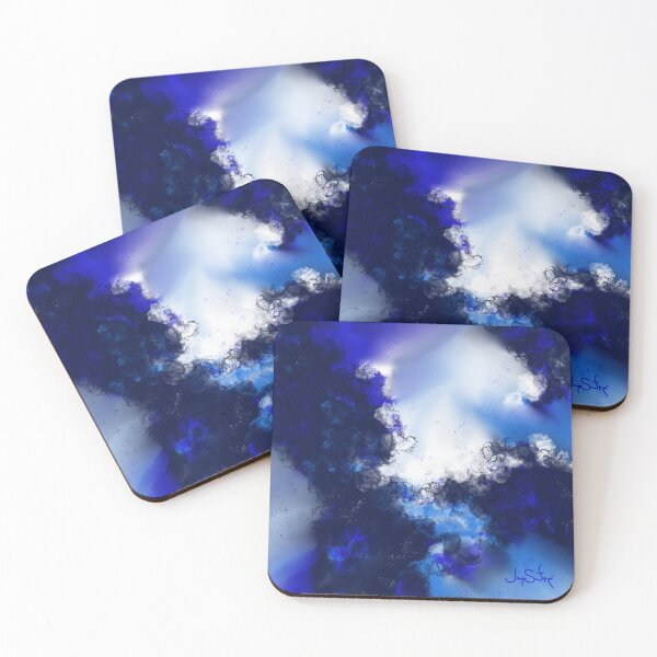 Item preview, Kiss of The Blue Jay - Blue Monochrome Abstract designed and sold by Joey Santiago.