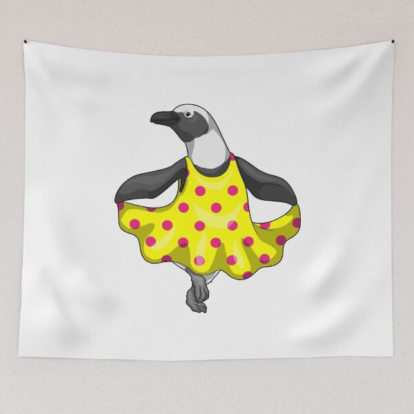 Aperçu de l'œuvre Penguin Polka Dots Dress créée et vendue par Snabdesign84.