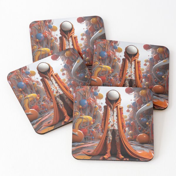Item preview, Silent explorer in a world of colorful and surreal chaos designed and sold by CreativHarmonie.