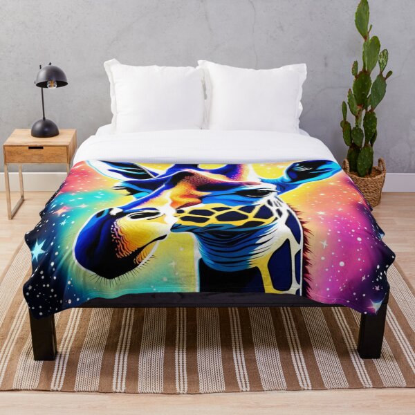Item preview, Cosmic Rhapsody: Astral Giraffe in Neon Constellations designed and sold by javaoverride.