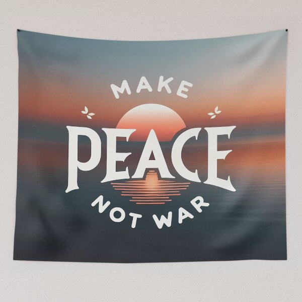 Item preview, Make Peace Not War (Sunset) designed and sold by NeatSplash.