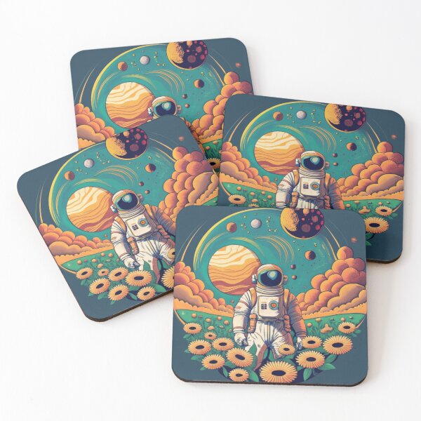 Item preview, Cosmic Dreams: Astronaut Amidst Sunflowers designed and sold by Doddlaix.