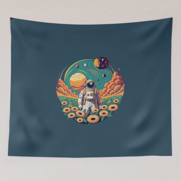 Item preview, Cosmic Dreams: Astronaut Amidst Sunflowers designed and sold by Doddlaix.