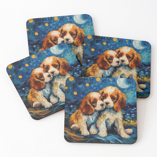 Aperçu de l'œuvre Cavalier King Charles Spaniels Van Gogh créée et vendue par Dramaqueenbee.