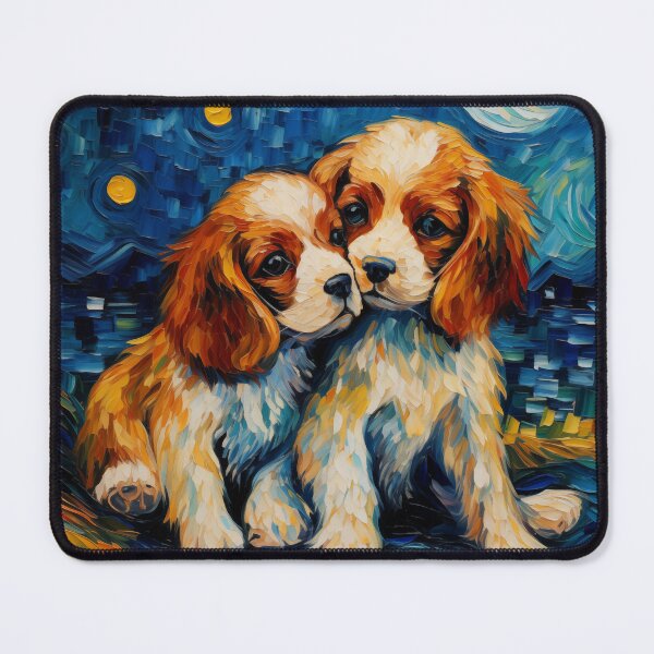 Item preview, Cavalier King Charles Spaniels Van Gogh designed and sold by Dramaqueenbee.