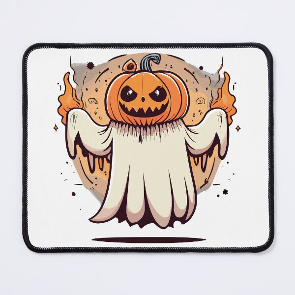 Item preview, Ghost with pumpkin head designed and sold by cuprum13.