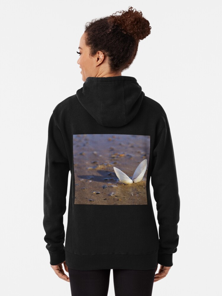Alternate view of Cockle Shell in Evening light at Fahan Pullover Hoodie