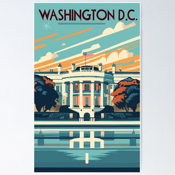 Item preview, A Vintage Travel Art of Washington DC - US  designed and sold by GoodOldVintage.