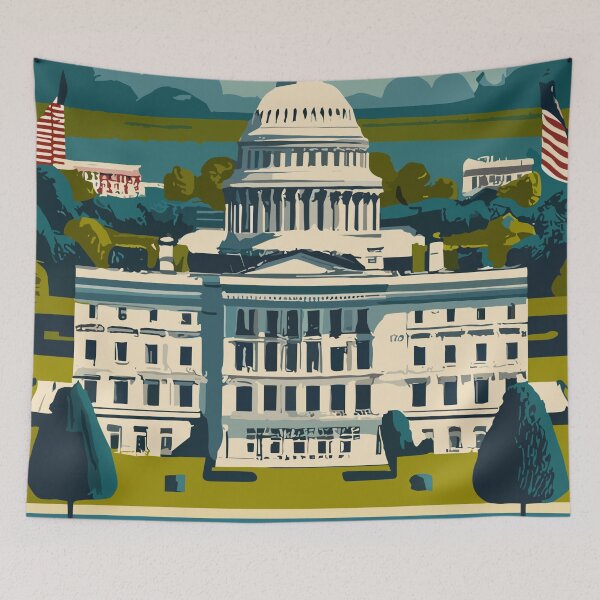Item preview, A Vintage Travel Art of Washington DC - US  designed and sold by GoodOldVintage.