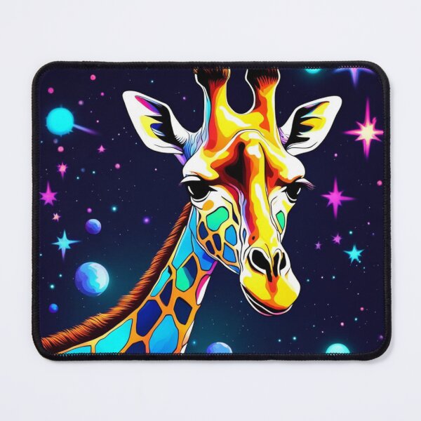 Item preview, Celestial Serenity: Astral Giraffe in Neon Constellations designed and sold by javaoverride.