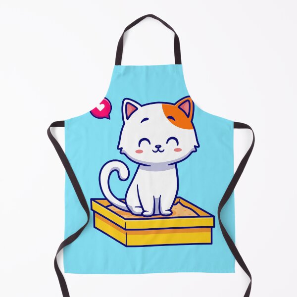 Item preview, Cute Cat Sitting in Sand Box Cartoon Icon designed and sold by hjian8219.