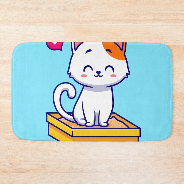 Item preview, Cute Cat Sitting in Sand Box Cartoon Icon designed and sold by hjian8219.