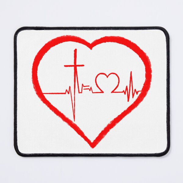 Item preview, Christian cross, heart rate designed and sold by JackDraws88.