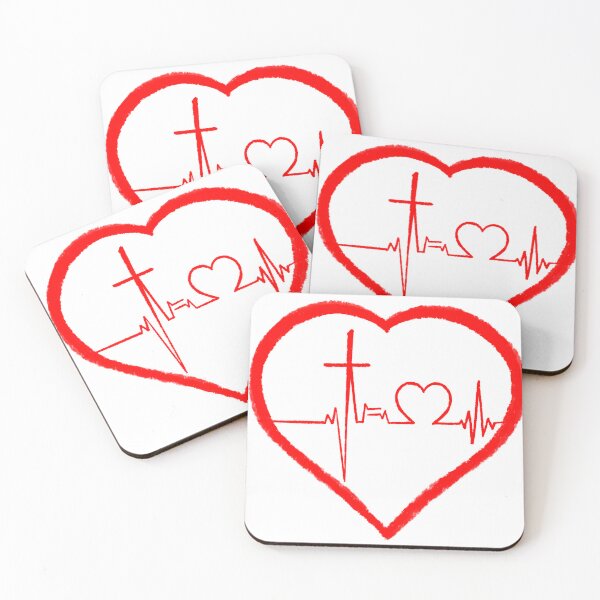 Item preview, Christian cross, heart rate designed and sold by JackDraws88.