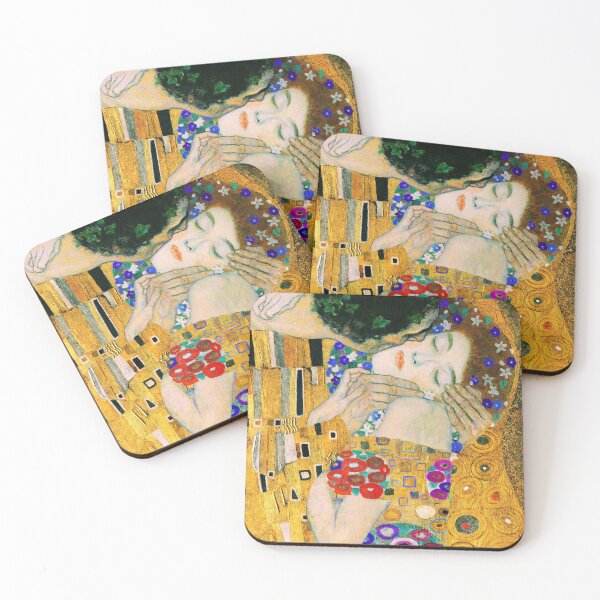 Le baiser de Gustav Klimt Dessous de verre (lot de 4)