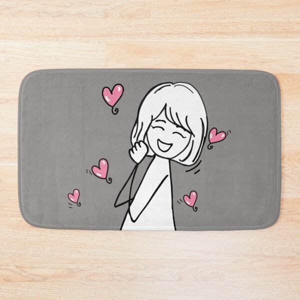 Item preview, Adorable girl surrounded by pink hearts designed and sold by esao.