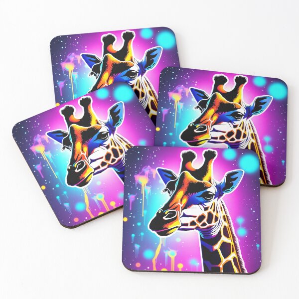 Item preview, Stellar Reverie: Astral Giraffe in Neon Constellations designed and sold by javaoverride.