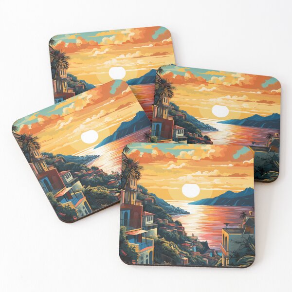 Item preview,  Mediterranean Sunset Travelposter designed and sold by Viviglow.
