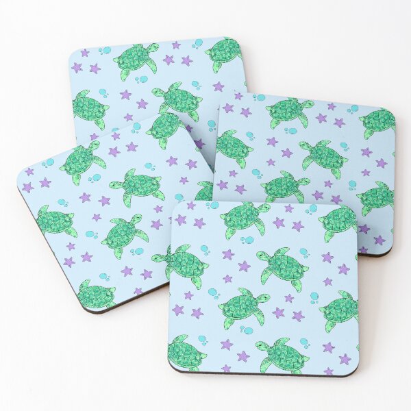 Item preview, Paint Splatter Cute Sea Turtles  designed and sold by ArtbyJanaye.