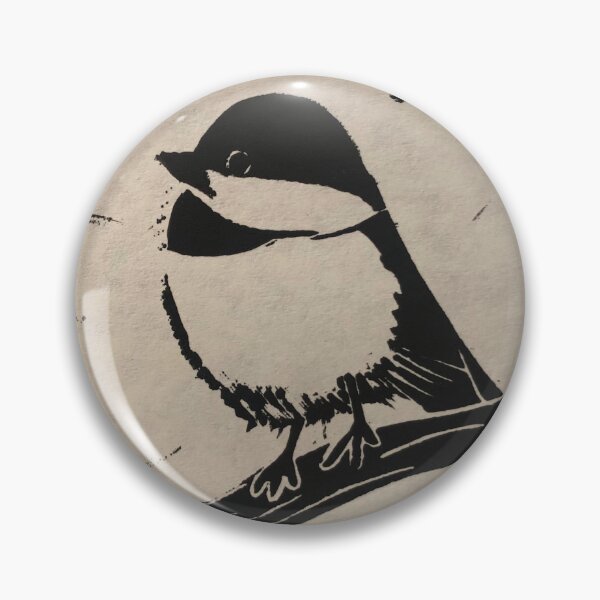 Item preview, Chickadee linocut designed and sold by John Paul Neufeld.