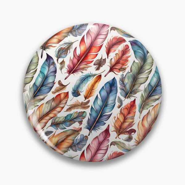 Item preview, Watercolor Feathers Pattern designed and sold by Patternliss.