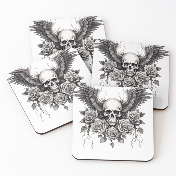 Item preview, Gothic Angel Wings, Skull, Roses Grunge Rocker designed and sold by lunaelizabeth.