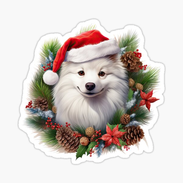 Item preview, American Eskimo Dog Christmas designed and sold by Arthoughts.