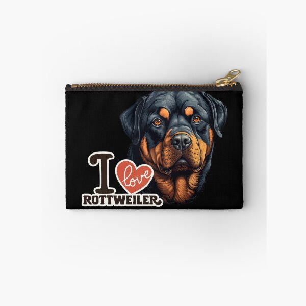 Aperçu de l'œuvre J'aime le Rottweiler - motif chien créée et vendue par WallyPink.