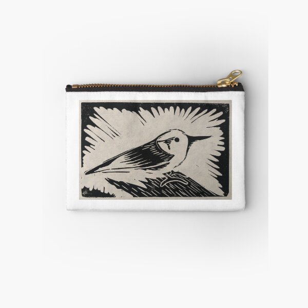 Item preview, Nuthatch linocut designed and sold by John Paul Neufeld.