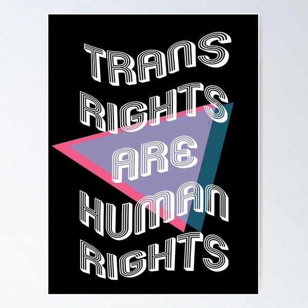 Item preview, "TRANS RIGHTS ARE HUMAN RIGHTS" Retro Graphic designed and sold by Elie Liddell.
