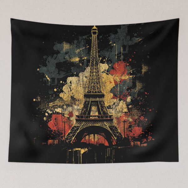 Item preview, The Eiffel Tower- Distressed Vintage Street Art Landmarks designed and sold by GVRDesign.