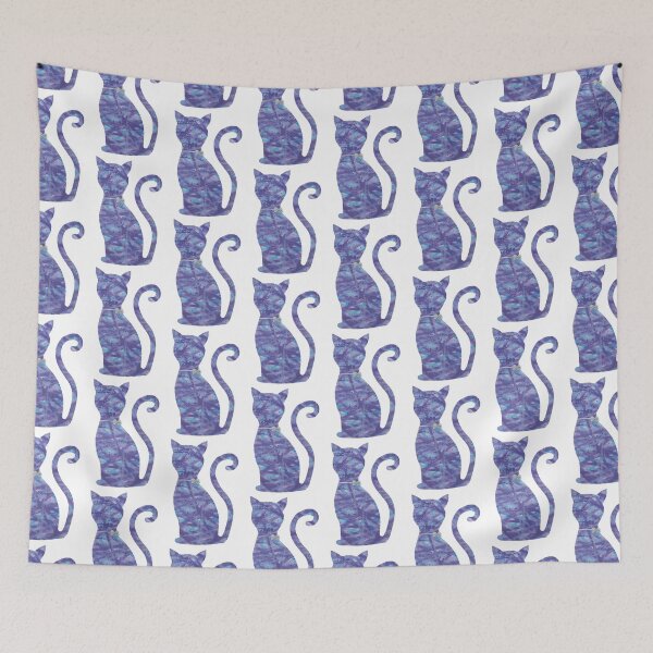 Item preview, Cat Abstract Purple Kitty Art  designed and sold by ArtbyJanaye.